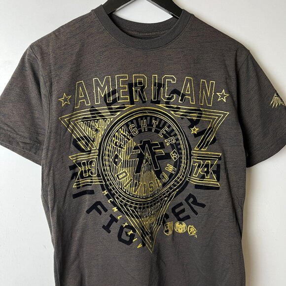 American Fighter T Shirt Small S Gray Graphic Tee - Picture 8 of 16
